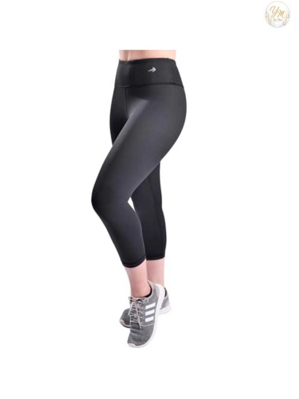 High Waisted Capri Compression Leggings - Tummy Control Workout Yoga Pants with
